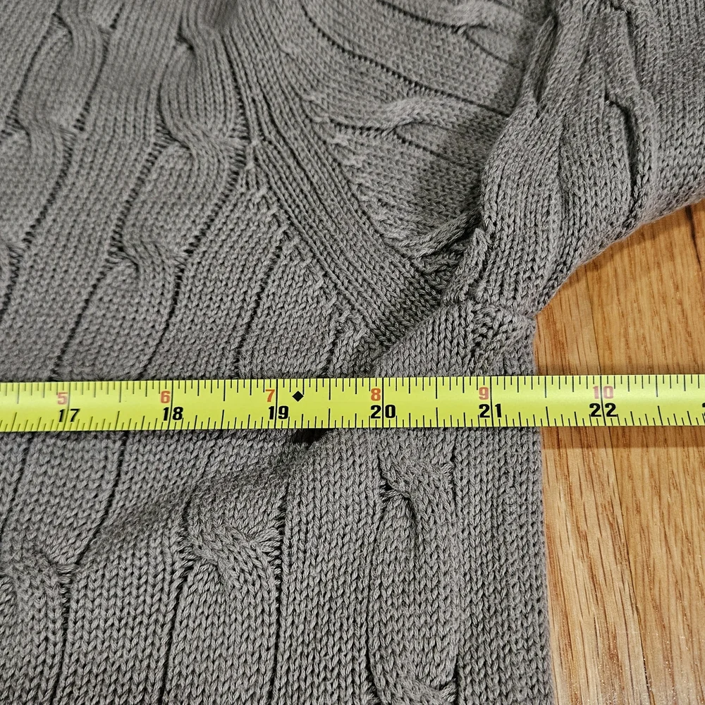 Vtg Banana Republic Mens 80% Pima Cotton/20% Wool Taupe Gray Sweater, Tall XL